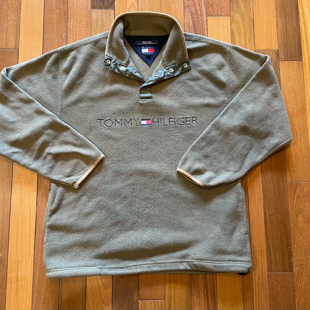 Vintage Tommy Hilfiger quarter zip fleece sweatshirt